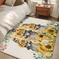 thumbnail image 4 of Kitchen Mats for Floor 3x5 Ft, Sunflower Gnomes Non Slip Area Rugs for Kitchen Bedroom Entryway, Spring Eucalyptus Floral Orange Plaid Washable Carpet Runner Rug Floor Mats for Bedroom Home Decor, 4 of 8
