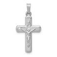 thumbnail image 1 of Quality Gold XR1647 14K Or Blanc Poli & Satin Ini Crucifix Pendentif, 1 of 1