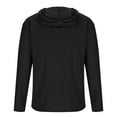 thumbnail image 5 of CQONEPT Men's Hoodies Drawstring Lightweight Sweatshirts Plain Lounge Hooded Outdoor Trendy Clothes Black XL, 5 of 6