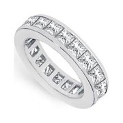 Fine Jewelry Vault UBAGSQ250CZ1602 2.5 CT CZ Eternity Band in Sterling Silver, 31 Stones