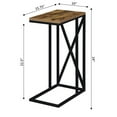 thumbnail image 4 of Convenience Concepts Tucson C End Table in Nutmeg Wood Finish and X Metal Frame, 4 of 5