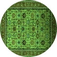 thumbnail image 1 of Ahgly Company Indoor Round Oriental Green Industrial Area Rugs, 6' Round, 1 of 4