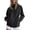 Black Jackets, variant on Women's Color Block Zipper Hooded Jacket with Drawstring Water Resistant Sporty Casual Lightweight Windbreaker