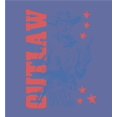 thumbnail image 6 of Outlaw Cowboy Adult Blue Crew Neck Short Sleeve Tee-Medium, 6 of 7