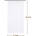 thumbnail image 6 of Extra Long Shower Curtain with 84 inch Height, Fabric, Waffle Weave, Hotel Luxury Spa, Water Repellent, Machine Washable, 230 GSM Heavy Duty, White Pique Pattern Decorative Bathroom Curtain, 6 of 6