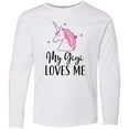 thumbnail image 3 of Inktastic My Gigi Loves Me Unicorn Girls Long Sleeve Youth T-Shirt, 3 of 5