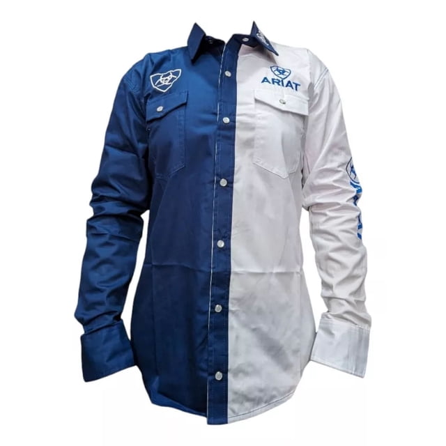 Camisa Estilo Ariat Combinada Algodón Premium Hombre