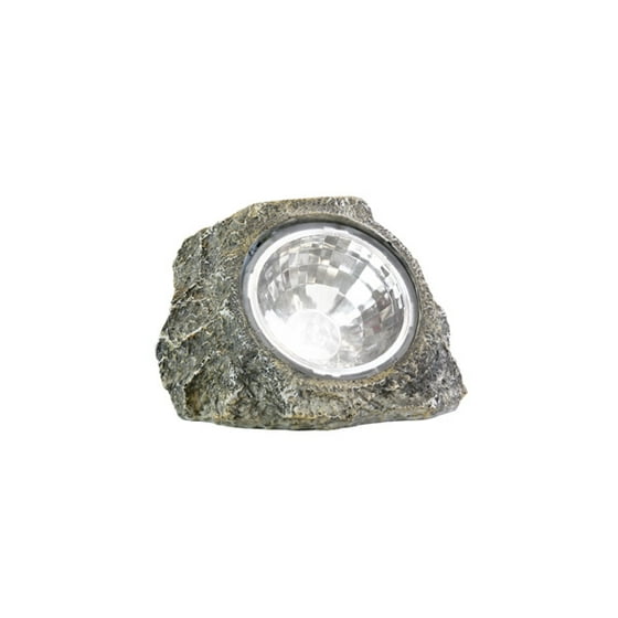 Solar Rock Outdoor Garden Accent Pathway Deck Landscape Led Spot Light