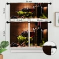 thumbnail image 2 of Wine Kitchen Curtains Sets for Windows Red Rod Pocket Short Tier Curtain Kitchen Decoration Farmhouse Kitchen Curtains Decor 3 Piece Kitchen Curtains, 2 of 6