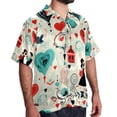 thumbnail image 2 of Valentine's Day Love Men's Short Sleeve Beach Shirts, Casual Button Down Poplin Printed Summer Tops - Unisex, 2 of 6