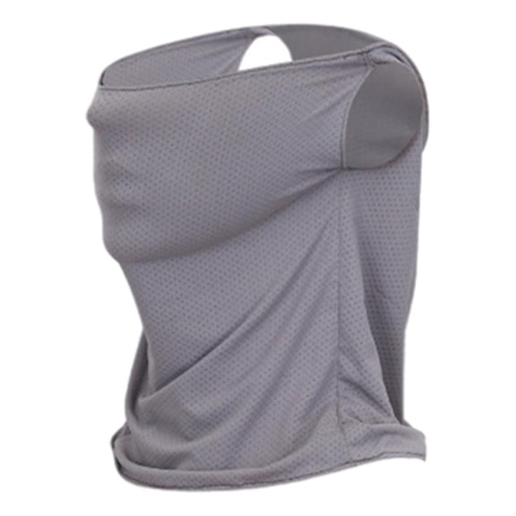 Hot Weather Golf Bike Cycling Bandana Scarf Neck Cover Mens Scarf Breathable Ear Hanging Neck Scarf - Grey