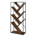 thumbnail image 4 of Manor Park Neil Modern Angled Bookshelf, Dark Walnut, 4 of 7