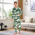 thumbnail image 6 of FORMRS Onesies Pajama for Adults Unisex Hoodie Winter Jumpsuit One Piece Sleepwear, Sizes S-2XL, Light Green Camouflage Design, 6 of 7