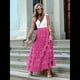 thumbnail image 4 of Faldas Largas de Tul para Mujer, Corte A, Volantes, Cintura Alta, Escalonadas, , Tutú, Enagua Rosa Roja XL, 4 of 8