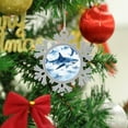 thumbnail image 4 of Watercolor Blue And White Shark Pewter Snowflake Ornament Sea Animal Lover Gifts Christmas Ornament Keepsake 2023 Xmas Trees Decorations Keepsake Gifts Best Gifts for Christmas, 4 of 8