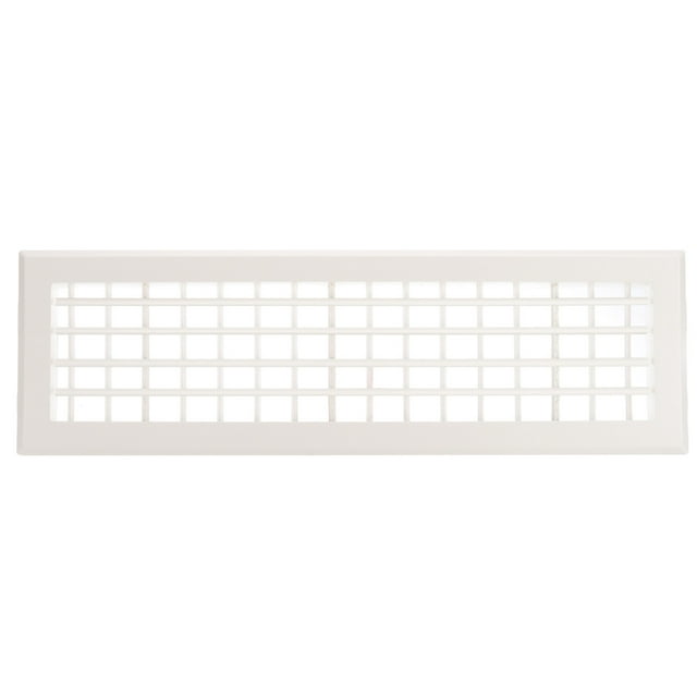 Rejilla de Ventilación de Plástico Uxcell de 20x5 Pulgadas, Rejillas de Ventilación de Salida Ajustables, Cubierta de Filtro de Ventilación Removible, Rejilla de Aire de Suministro, Blanca