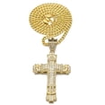 thumbnail image 2 of Hermosas Cadenas de Cruz SacredDiamon07 1Pza Oro Collar Cruz Dije 3.5x5.7cm Metal., 2 of 5