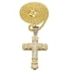 thumbnail image 2 of Cadena SacredDiamon07 3Pzas Oro Collar Cruz Dije 3.5x5.7cm Metal., 2 of 5