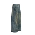 thumbnail image 3 of Pantalones vaqueros holgados for mujer y hombre, vaqueros de pierna de barril de cintura alta, pantalones vaqueros holgados informales, ropa de calle, 3 of 5
