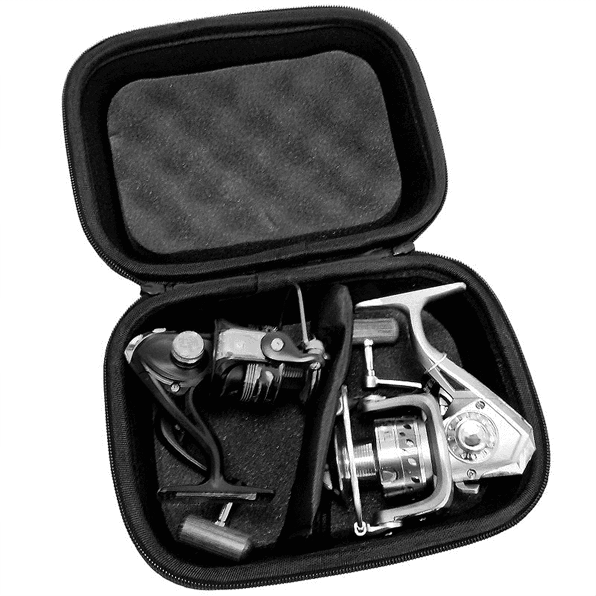 Artificial Leather Fishing Bag Reel Case Bag Shockproof Waterproof Material Storage Case 24x18x11cm