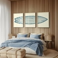 thumbnail image 2 of Hieng Surfboard Wall Decor 3 Pieces Surfboard Canvas Painting PrintsPoster, Sea and Surf Pictures for Beach House, Living Room, Bedroom Decor with Wooden, 2 of 6
