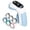 Blue, variant on 5IN Handheld Embossing Label Maker Machine Manual Rotary Label Printer with Waterproof Embossed Tape Portable Hand Labeler for Home Kitchen Office School Storage Organization,Green