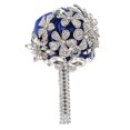 thumbnail image 2 of Broche de ramillete de de imitación de cristal artificial clásico para novio, de de graduación Azul BLESIY Ramillete Boutonniere Ramillete, 2 of 7