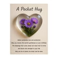 thumbnail image 1 of Abrazo de bolsillo con flor de nacimiento y poemas de aliento curativo. Recuerdo de corazón transparente con flor de nacimiento, regalo sentimental portátil., 1 of 8