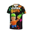 thumbnail image 3 of T-shirt pour Enfants Imprimé 3D Stumble Guys, Mignon T-shirt à Manches Courtes pour Garçons Filles, 3 of 5