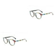 thumbnail image 2 of Sonducket Gafas redondas ligeras y de moda para mujer, para lucir gafas negras de arcoíris, montura de cristal IS031C9 IS031C9 2Conjunto, 2 of 6