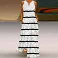 thumbnail image 2 of pimelu Dresses for Women Summer Dresses for Women 2024 Loose Beach Boho Tank Long Dresses with Pocket Summer Formal Striped Print Sleeveless V-Neck Womens Maxi Sundresses, 2 of 5
