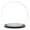 Black Acrylic Base, variant on Plymor 5" x 6" Glass Display Dome Globe Cloche (no Base)