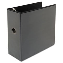 Universal UNV30755 Deluxe Easy-to-Open 5 in. Capacity 11 in. x 8.5 in. (3) D-Ring View Binder - Black