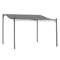 thumbnail image 2 of Outdoor Lighting Outsunny 10' x 13' Steel Outdoor Pergola Gazebo, Patio Canopy with Weather-Resistant Fabric and Drainage Holes for Backyard Pool Deck Garden, Gray,Outdoor String Lights, 2 of 5