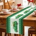 thumbnail image 5 of Saint Patrick's Day Table Runner 48 Inches Long Farmhouse Dress Scarves, Luck Leaves Car Green Buffalo Plaid Dining Tablerunner for Coffee Table/Kitchen Island/Party Décor, 13" x 48", 5 of 8