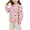 Pink-06, variant on Nugftut Girls Puffer Jacket Lightweight Graphic Print Warm Outerwear Winter Coat Size 3-4