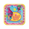 7" Trolls Square Paper Party Plate, 8ct