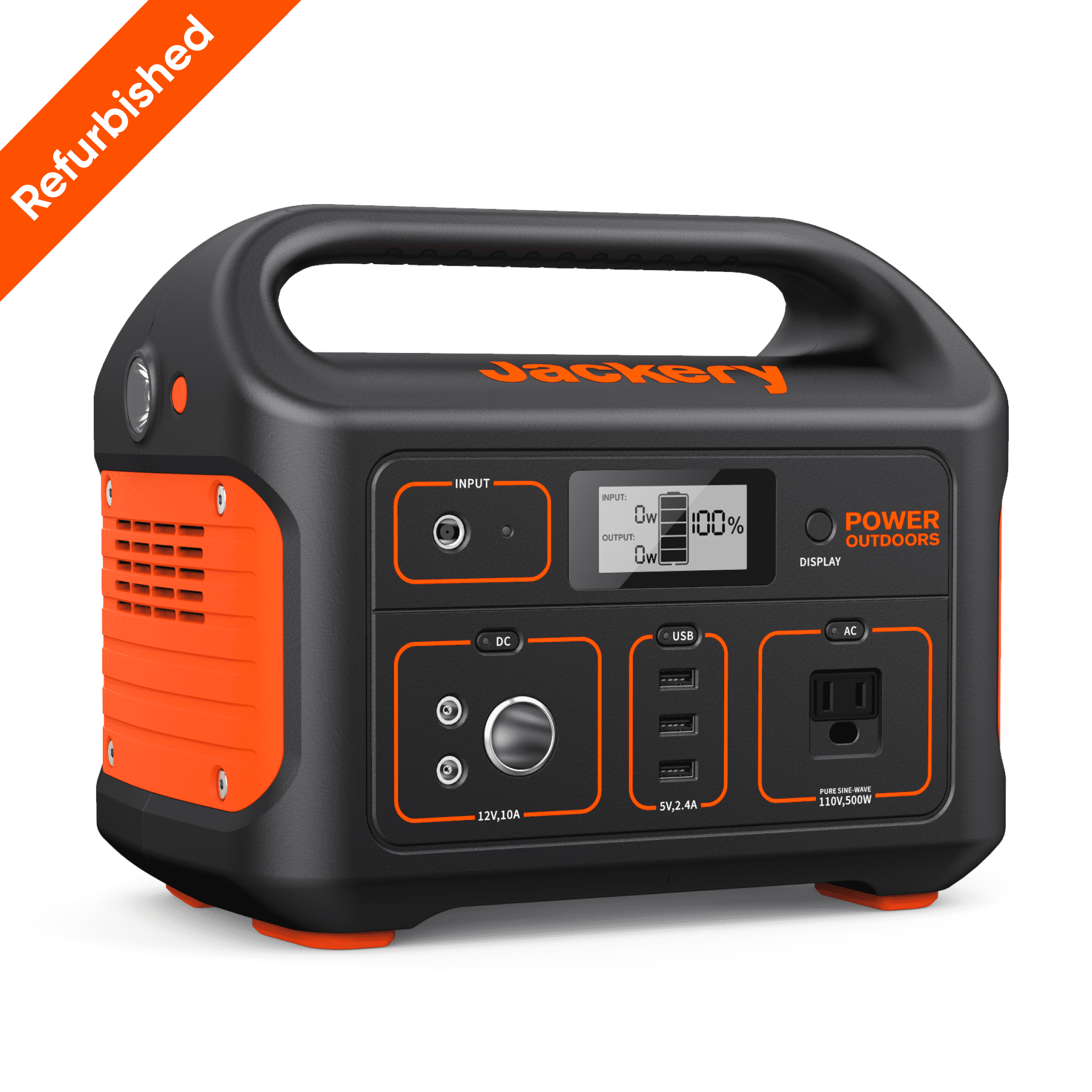 Restored Jackery Explorer 550 Portable Power Station, (Refurbished)