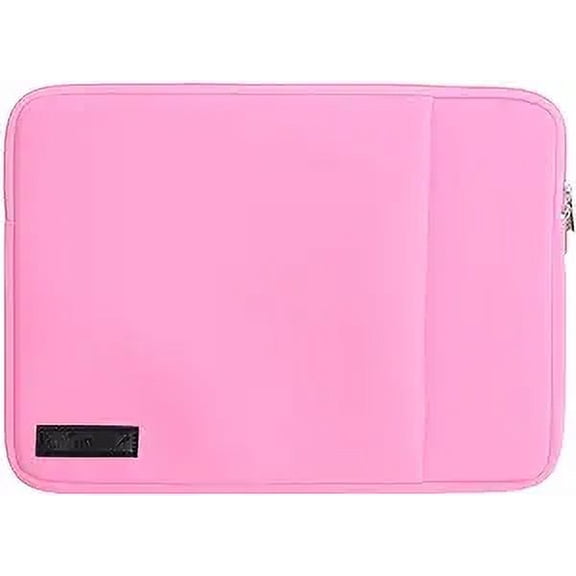 Chargella Laptop Protective Sleeve Cover for Notebook, MacBook 13" with Utility Storage Pocket, Zipper Closure & Water-Resistant Phone, Tablet & Notebook Case Bag (15 Inch, Pink)