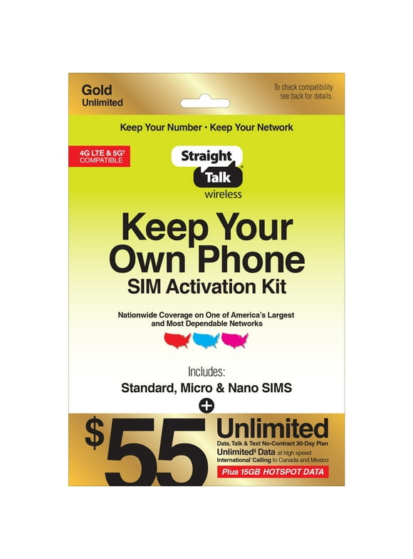 Straight Talk Bring Your Own Phone Sim Card Kit Straight Talk SIM Cards in Cell Phones - Walmart.com