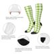 thumbnail image 3 of Fotbe White Green Plaid Calcetas Divertidas Estampadas para Hombre y Mujer, Calcetas de Algodón hasta la Rodilla para Caminar, Correr, Enfermería y Embarazo, 3 of 6