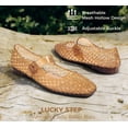 thumbnail image 4 of LUCKY STEP Womens Jelly Ballet Flats Buckle Strap Lightweight Mesh Clear Beach Sandals,Beige, 4 of 11