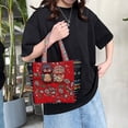 thumbnail image 4 of Sac Fourre-Tout Vintage pour Femmes, Sac à Main Décontracté, Sacs de Magasinage, Hibou Rouge, 4 of 8