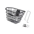 thumbnail image 4 of Cesta delantera para bicicleta eléctrica con soporte, accesorios versátiles, fácil de instalar para salir, cesta de carga de metal con parte superior Negro, 4 of 8