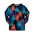 thumbnail image 7 of NOEGOEU Boys Girls Halloween Pajamas Kids Toddler Cute Graphic Long Sleeve Sleepwear Set 2-9Y (Dark Blue,2-3 Years), 7 of 7