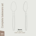 thumbnail image 2 of Bakken Disposable Cutlery Set 1000 Pieces Spoons, Heavy Duty Plastic Silverware, BPA-Free Food-Grade Materials, Heat-Resistant, Reusable Utensils for Parties, Catering, BBQs, and Everyday Use, Clear, 2 of 6