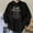 Black, variant on Cute Winter Outfits for Women Men Women Fashion Casual Printed Long Sleeve Blouse Tops Sweatshirt Hooded Sweatshirts Winter Work Outfits for Women on Clearance
