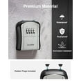 thumbnail image 4 of Puroma Key Lock Box, Portable Combination Lockbox Wall-Mounted Key Storage Box for House Keys, Resettable Code Safe Security Lock Box for Home, Office, Apa, 4 of 7