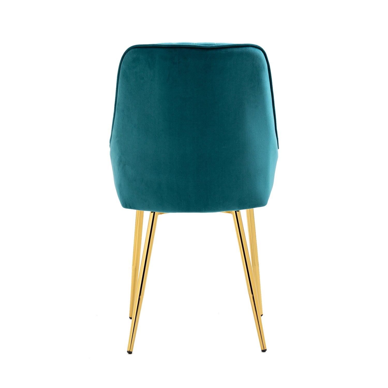 Kepooman Modern Mid-Century Side Chair with Natural Metal Legs for Kitchen, Living Dining Room, Set of 1, Blue - Green Kepooman Modern Mid-Century Side Chair with Natural Metal Legs for Kitchen, Living Dining Room, Set of 1, Blue - Green