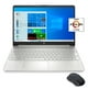 thumbnail image 1 of HP 15.6" FHD Slim and Light Laptop for Business and Student, AMD Athlon Silver 3050U, 16GB RAM, 512GB SSD, USB-C, HDMI, Wi-Fi, Bluetooth, Webcam, Mytrix Wireless Mouse, Win 10, US Teclado HP 15-ef, 1 of 2